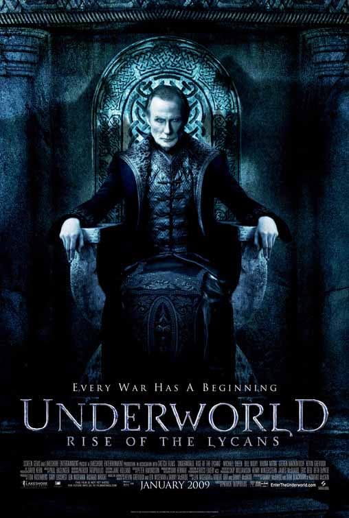 Poster for the film Underworld: Rise of the Lycans